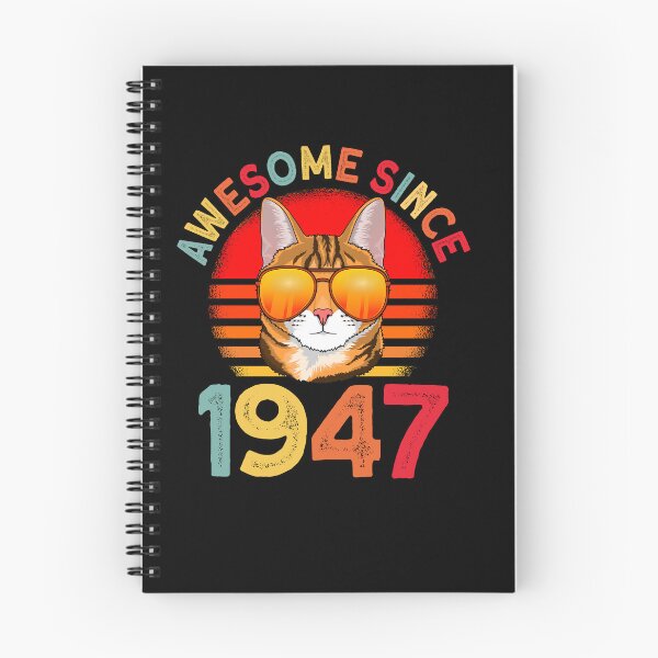 Item preview, Awesome since 1947 Cat vintage 75th Birthday designed and sold by Ibu83.