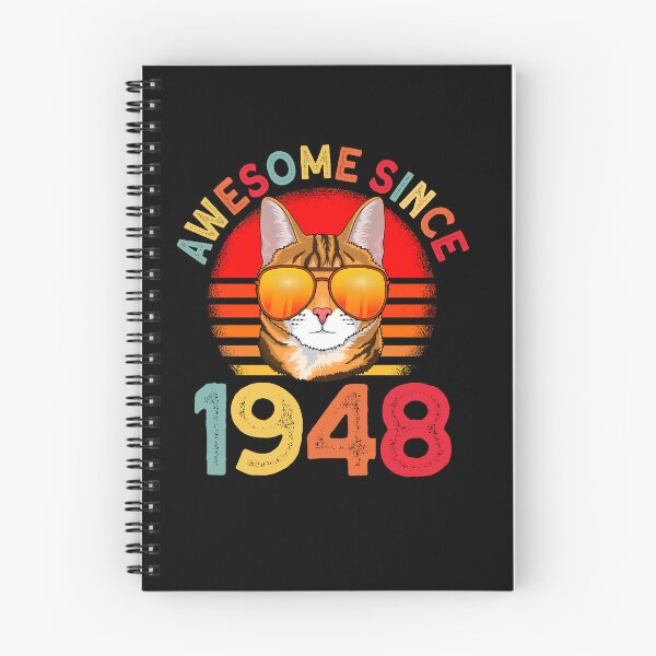 Item preview, Awesome since 1948 Cat vintage 74th Birthday designed and sold by Ibu83.