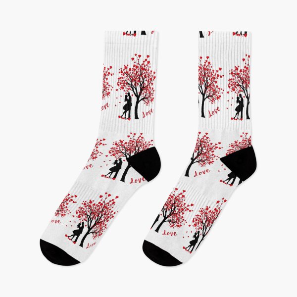 Item preview, Loving couple under red tree designed and sold by CreativeMagi.