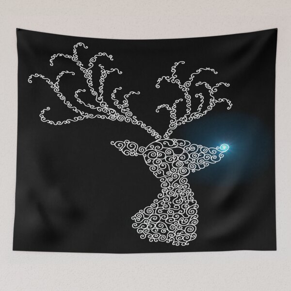 Item preview, White Winter Reindeer Head Silhouette  designed and sold by Deborah Camp.