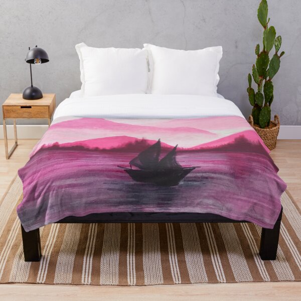 Item preview, Pink landscape, mountains and water designed and sold by GingerCatCo.