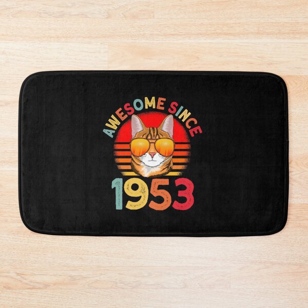 Item preview, Awesome since 1953 Cat vintage 69th Birthday designed and sold by Ibu83.