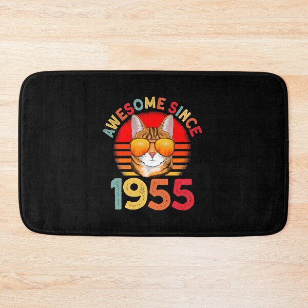 Item preview, Awesome since 1955 Cat vintage 67th Birthday designed and sold by Ibu83.