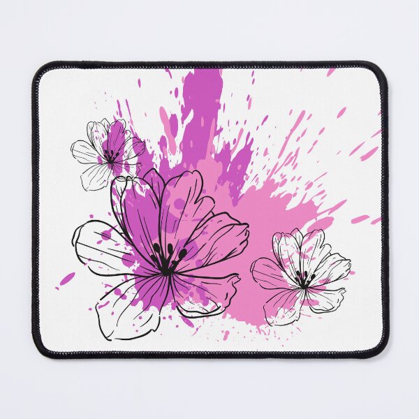 Item preview, Modern style floral print with a splash of pink color designed and sold by HDpod.