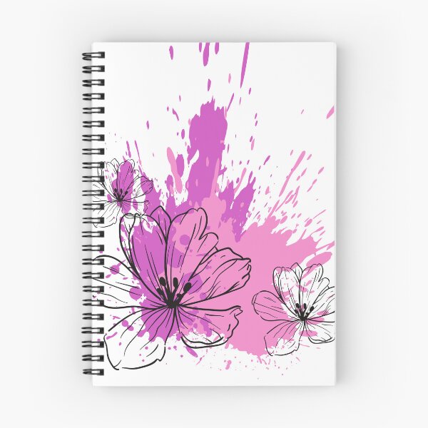 Item preview, Modern style floral print with a splash of pink color designed and sold by HDpod.