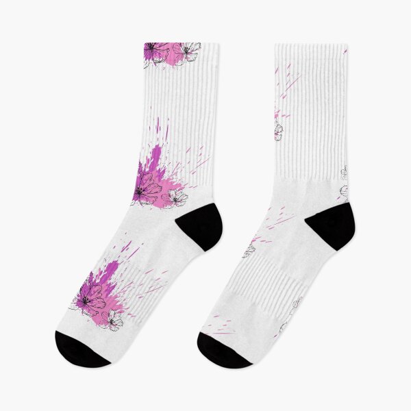 Item preview, Modern style floral print with a splash of pink color designed and sold by HDpod.