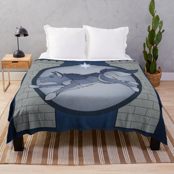 Item preview, Wolf and Towers Emblem - Navy Background designed and sold by HighwaterArt.