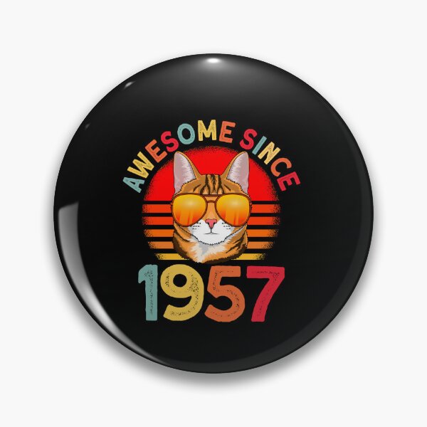 Item preview, Awesome since 1957 Cat vintage 65th Birthday designed and sold by Ibu83.