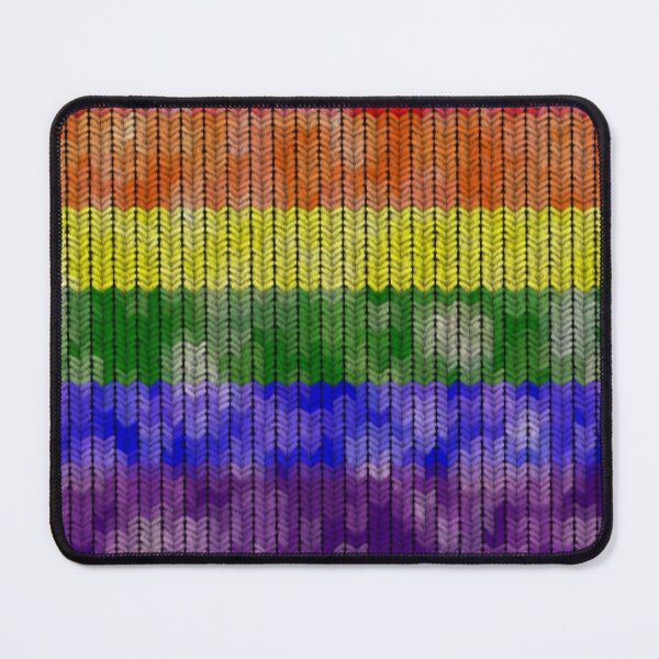Item preview, Knitted rainbow flag designed and sold by GingerCatCo.