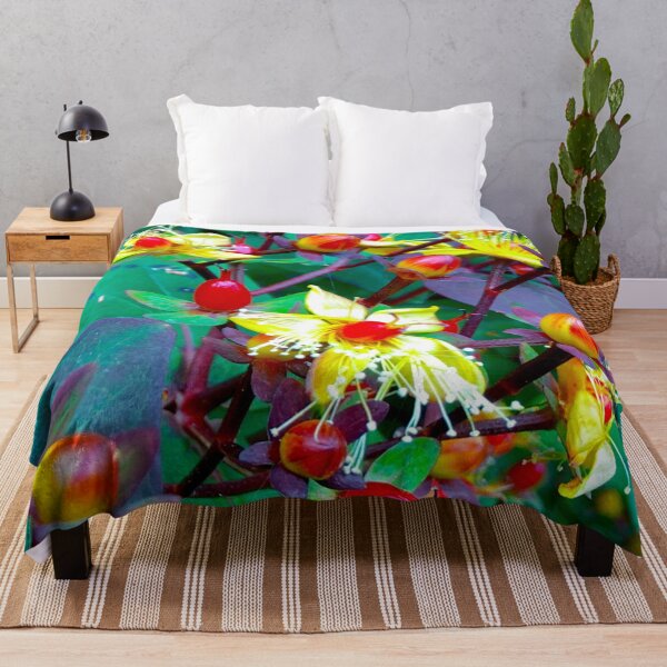 Item preview, Red yellow flower berries photo  designed and sold by GingerCatCo.