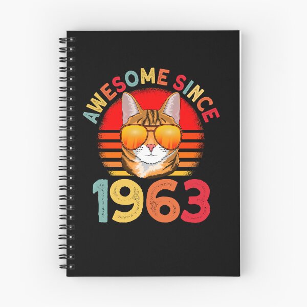 Item preview, Awesome since 1963 Cat vintage 59th Birthday designed and sold by Ibu83.
