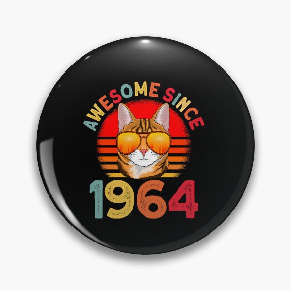 Item preview, Awesome since 1964 Cat vintage 58th Birthday designed and sold by Ibu83.