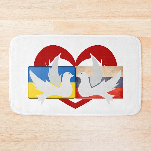 Item preview, Doves of peace Ukraine Russia with heart designed and sold by Oberlaender.