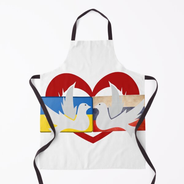 Item preview, Doves of peace Ukraine Russia with heart designed and sold by Oberlaender.