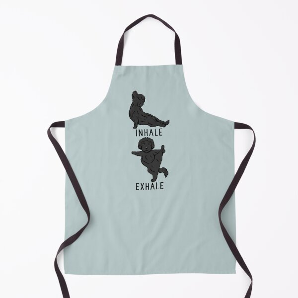 Item preview, Inhale Exhale Black Doodle Labradoodle Yoga designed and sold by thepawster.