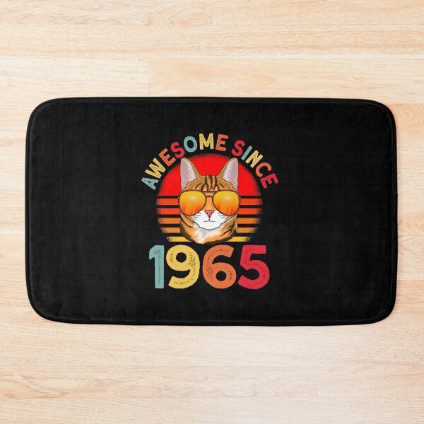 Item preview, Awesome since 1965 Cat vintage 57th Birthday designed and sold by Ibu83.