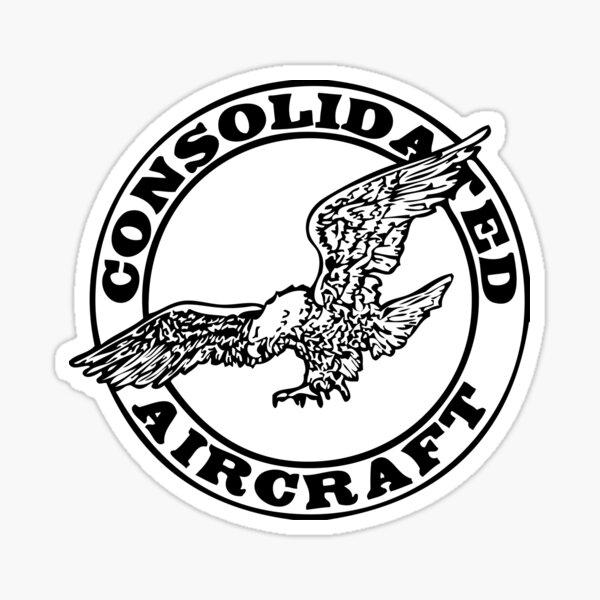 Item preview, Consolidated Aircraft Logo (Black) designed and sold by warbirdwear.