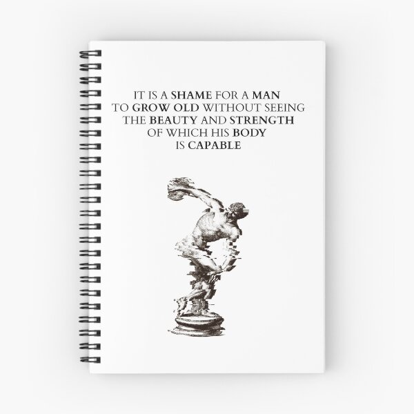 Item preview, It is a shame for a man to grow old without seeing the beauty and strength of which his body is capable - Socrates ancient greek philosopher gym motivation designed and sold by Erflox.