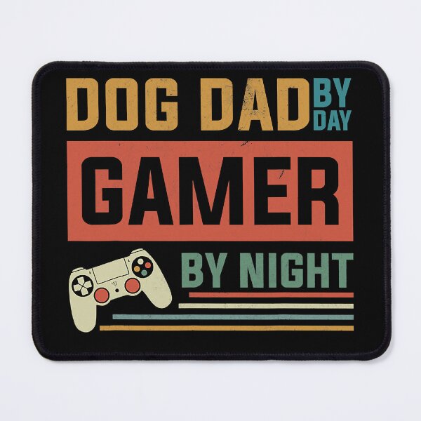Item preview, Dog dad by day &  Gamer by night, classic T-Shirt designed and sold by MeticArts.