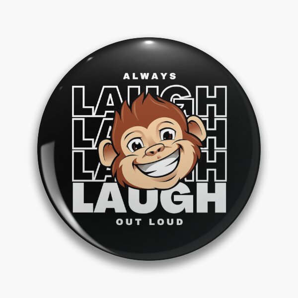 Item preview, Monkey cartoon, always laugh out loud  designed and sold by portrait4you.
