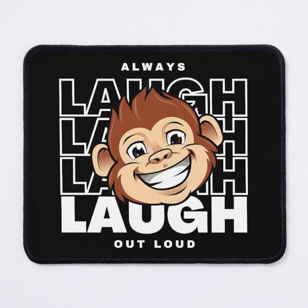 Item preview, Monkey cartoon, always laugh out loud  designed and sold by portrait4you.