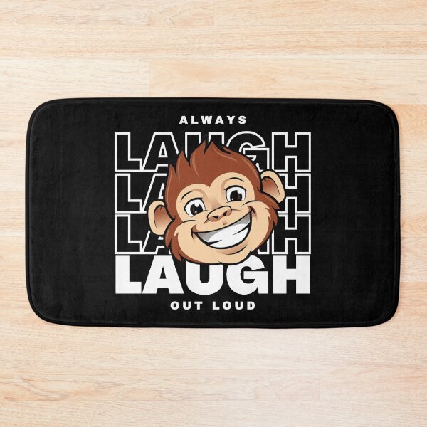 Item preview, Monkey cartoon, always laugh out loud  designed and sold by portrait4you.