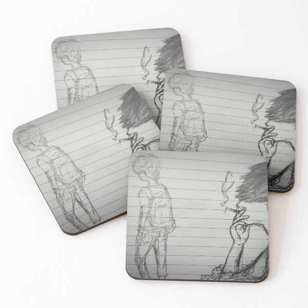 Item preview, pencil drawing smoker's face designed and sold by March Rider.