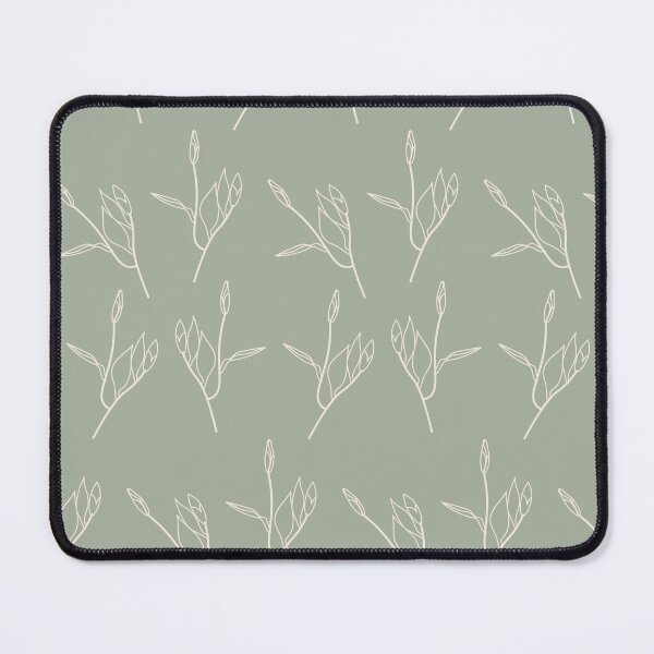Item preview, Line Art Flowers Sage Green Pattern designed and sold by technicolorable_art.