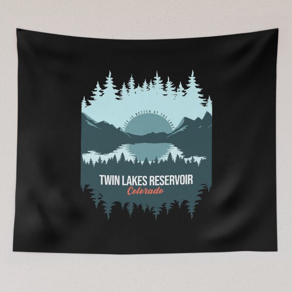 Item preview, Twin Lakes Reservoir Colorado Lake With Mountain And Pine Tree  designed and sold by Friday NightCo.
