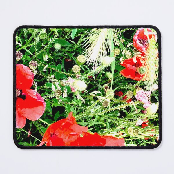 Item preview, Poppy field, grass seed heads and Poppies designed and sold by GingerCatCo.