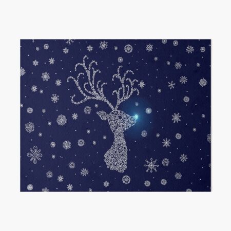 Item preview, Winter Snowy Glowing Reindeer Head designed and sold by Deborah Camp.