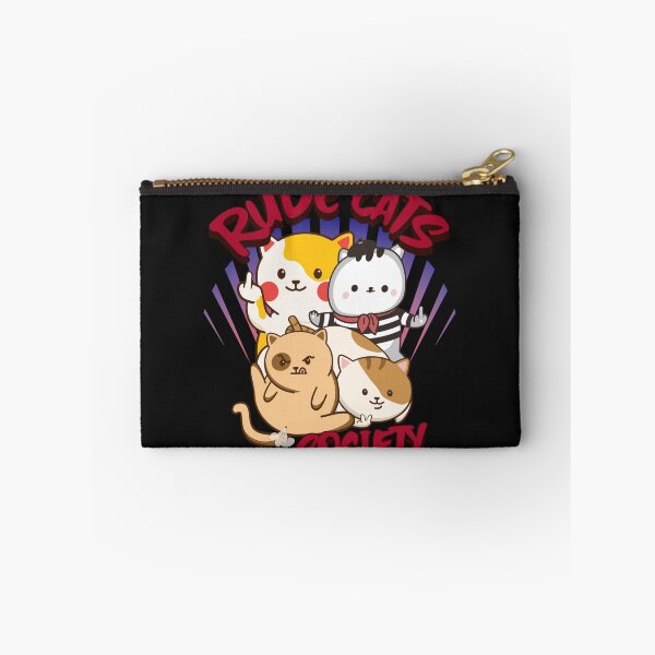Item preview, rude cats society cute kawaii cat middle finger designed and sold by PabsCellaneous.