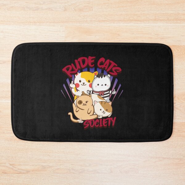 Item preview, rude cats society cute kawaii cat middle finger designed and sold by PabsCellaneous.