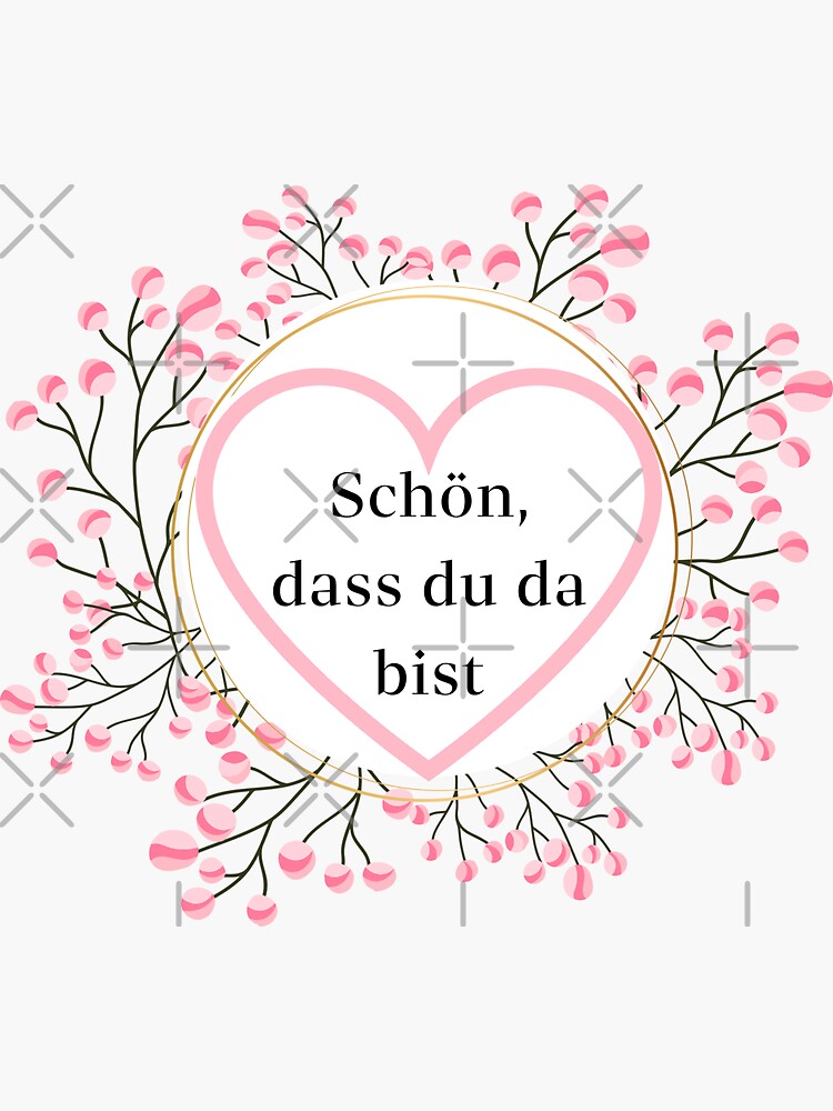 Sticker Schön Dass Du Da Bist "Gastgeschenk - Hochzeit Schön dass du da bist" Sticker von Samya93