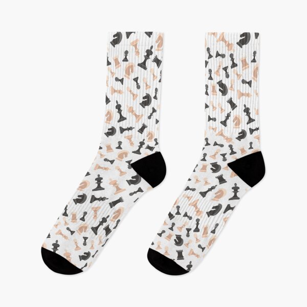 Item preview, Chess Pieces Figures Black White Pattern designed and sold by SSK Designs.