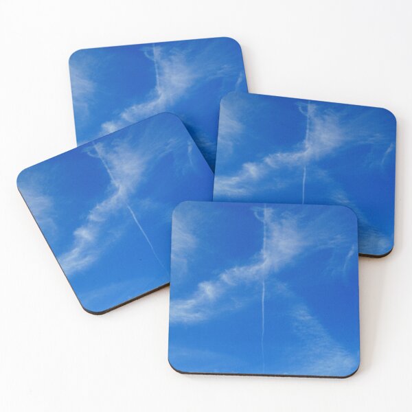 Item preview, Blue sky with wispy clouds and a plane trail designed and sold by AIfun135.