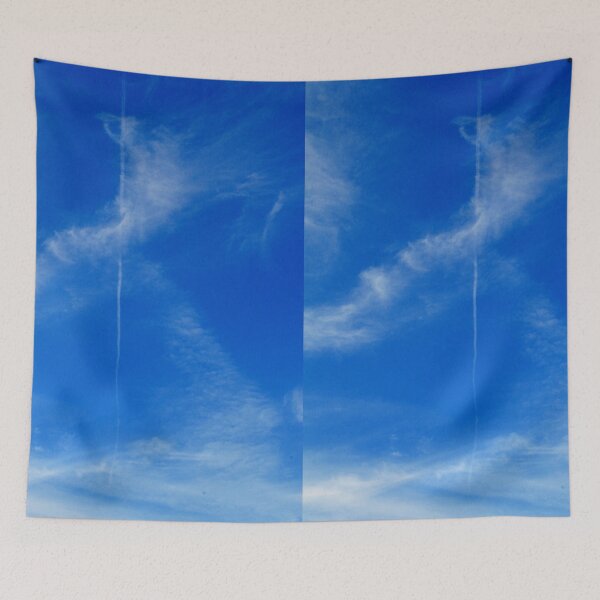 Item preview, Blue sky with wispy clouds and a plane trail designed and sold by AIfun135.