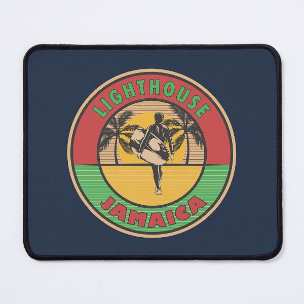 Item preview, Lighthouse Jamaica Rasta Summer Surfing Design designed and sold by CynthiaGraphics.