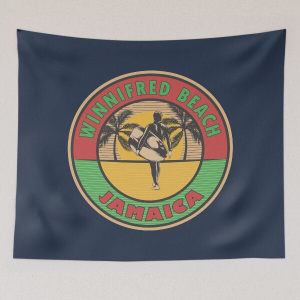 Item preview, Winnifred Beach Jamaica Rasta Summer Surfing Design designed and sold by CynthiaGraphics.