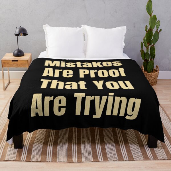 Item preview, Mistakes Are Proof That You Are Trying | Inspirational Quote | Motivational Quote | Gold Bold designed and sold by campingforge.