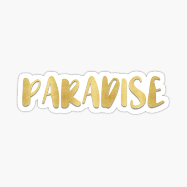 Paradise in Hawaiian Palm Leaves Sticker