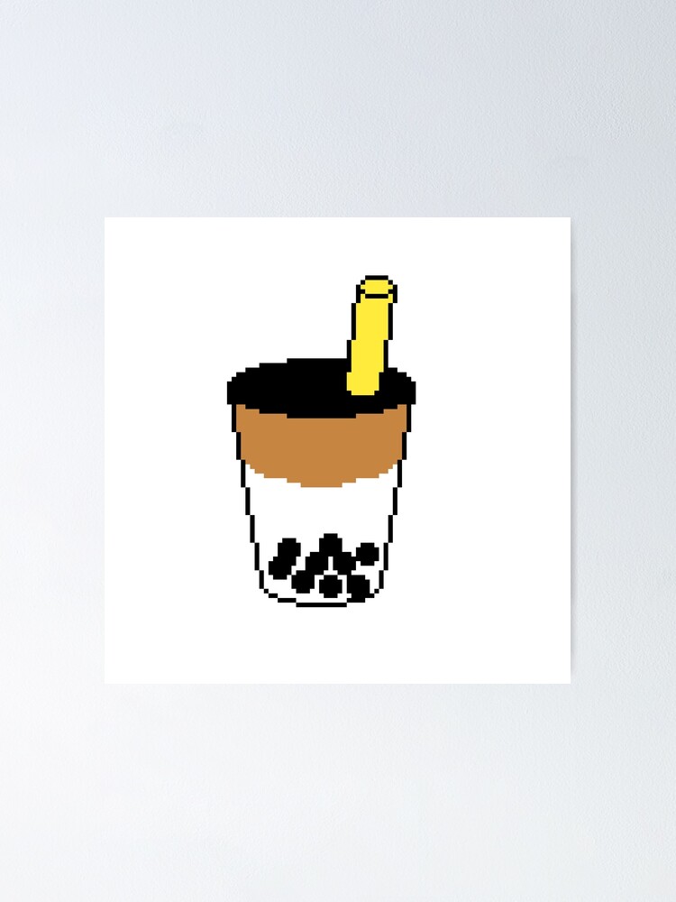 "Classic Black Milk Tea Latte with Tapioca" Poster for Sale by romanr3
