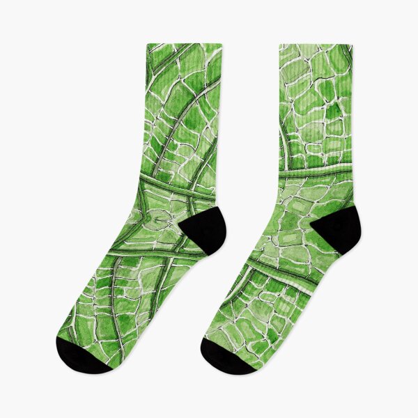 Item preview, Leaf Kaleidoscope Pattern, Green, with cells and veins designed and sold by HBBArtShop.