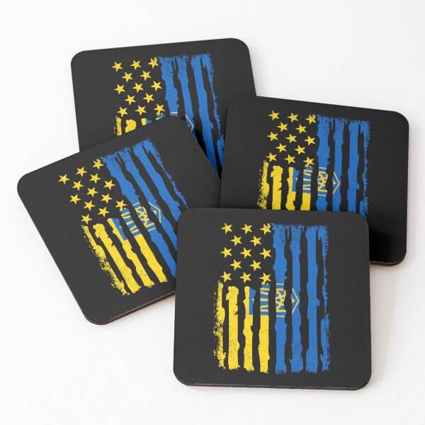 Item preview, Ukrainian American Pride USA Flag Ukraine Roots designed and sold by pixeljamz.