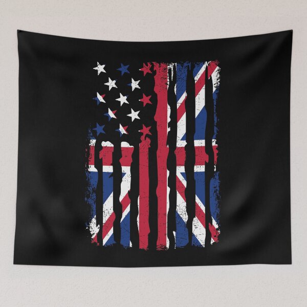 Item preview, Brittish American Pride USA Flag UK England Roots designed and sold by pixeljamz.