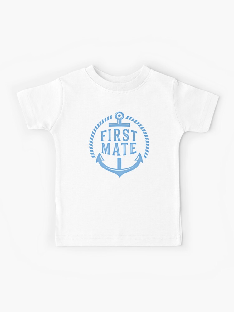  Kids Pappy's First Mate, Kids Boat Gift T Shirt