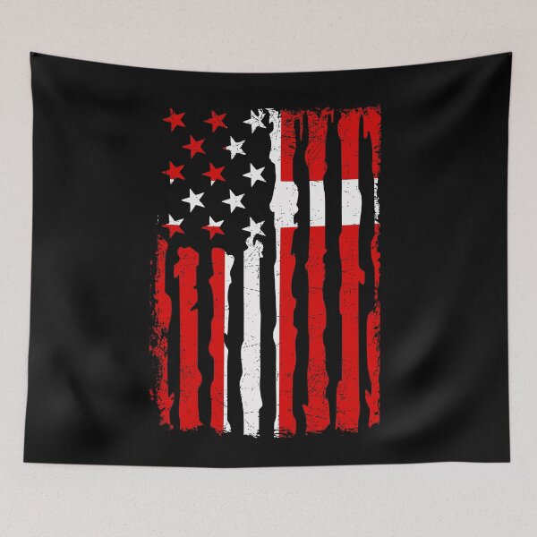 Item preview, Danish American Pride USA Flag Denmark Roots designed and sold by pixeljamz.