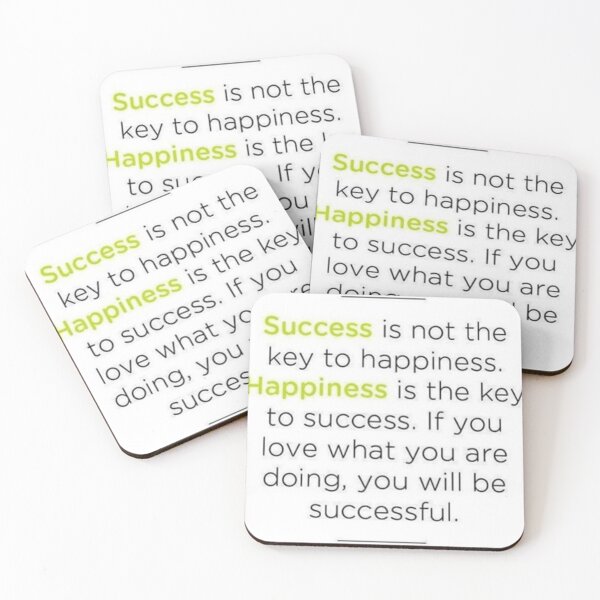 Item preview, Success is not the key to happiness,happiness is the key to success.If you love what you are doing,you will be successful designed and sold by Puppy Paws.