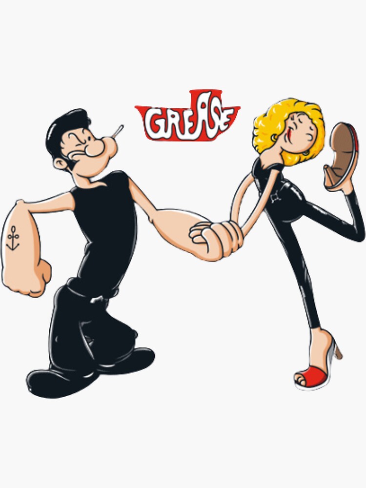 Camiseta clásica de Grease, Popeye el marino Pegatina