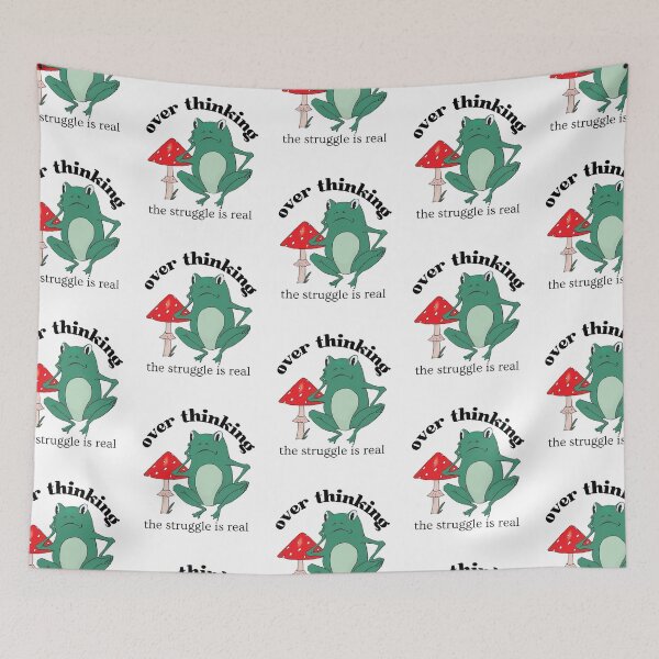 Item preview, Overthinking The Struggle Is Real Frog And Mushroom designed and sold by two7designs.